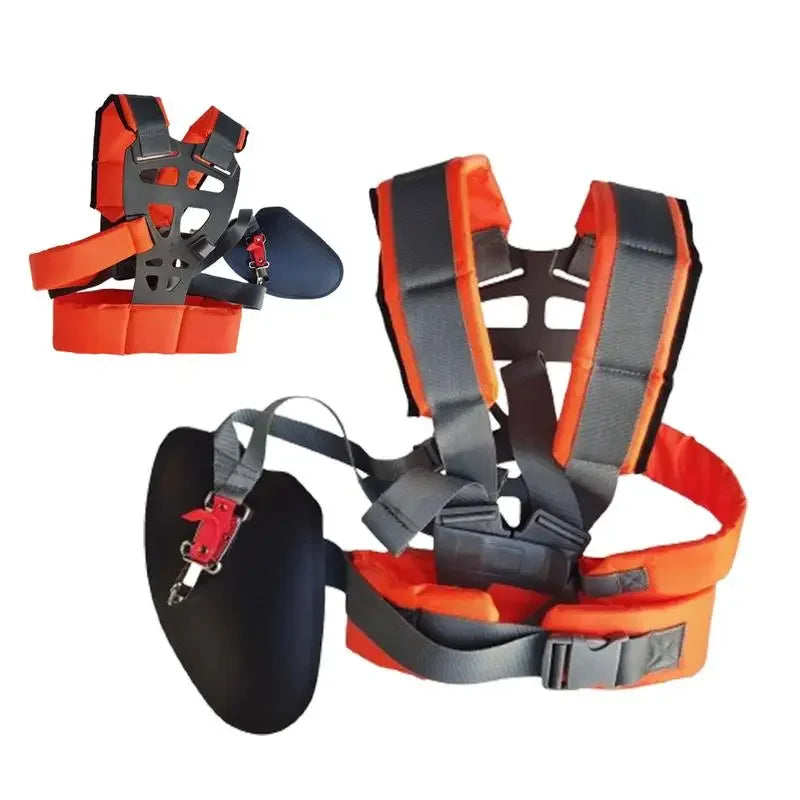 Arnés doble acolchado con placa lumbar y enganche rápido